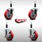 Service Caster 4'' SS Red Poly Wheel Swivel 7/8'' Expanding Stem Caster Set 2 Brakes, 4PK SCC-SSEX20S414-PPUB-RED-2-TLB-2-78 - alternate 2